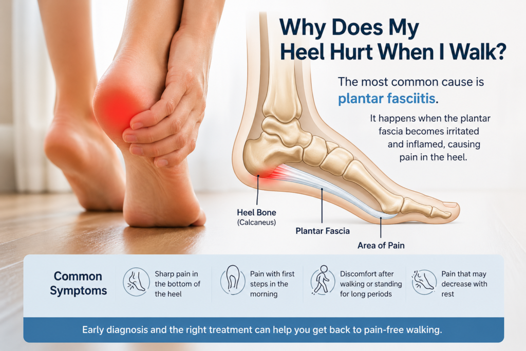 why does my heel hurt when i walk